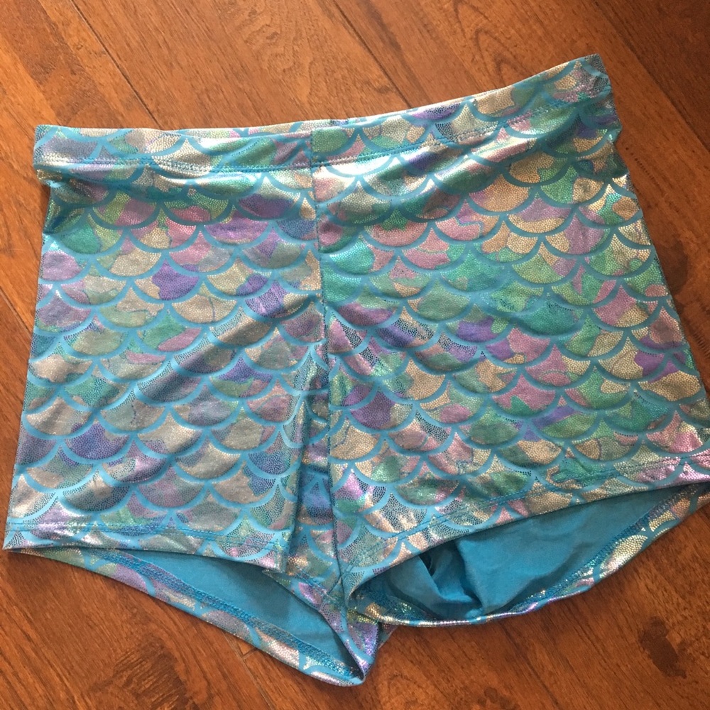 Mermaid stretch shorts.